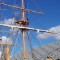Film set Sails fitted to HMS Gannet for Victoria and Abdul